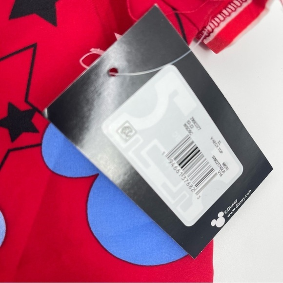 Disney Scrubstar Women's Size XL American Mickey V-Neck Print Scrub Top NWT - Picture 6 of 7